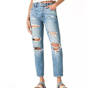 LUCKY BRAND HIGH RISE DREW TAPER - Distressed 12/31